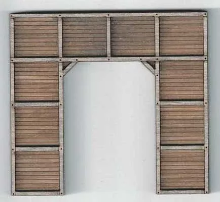GCLaser 9110 N Scale Single-Track Timber Tunnel Portal – Laser-Cut Wood Kit — 3 x 2-3/4 x 1/4″