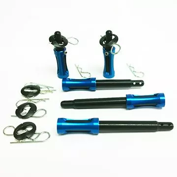GFR-1040BL Clip-On Body Posts-Alum. Base/ Delrin Post- BLUE (GFRP)