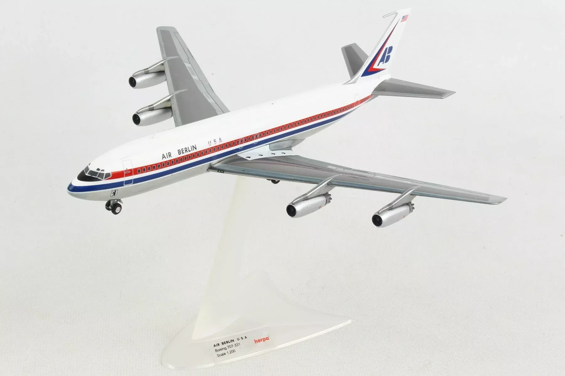 Herpa Wings HE559911 Air Berlin Usa 707-320 1/200