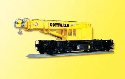 Kibri 26000 HO Scale Maintenance/Work Train Equipment – Heavy Cranes Assembled, Nonpowered — Gottwald GS100.06T