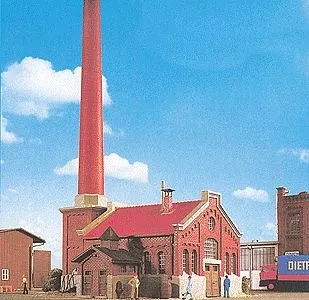 Kibri 37224 N Scale 1871 Boiler House w/Chimney -- 4-3/8 x 3-3/8 x 8-13/16"11 x 8.5 x 22cm
