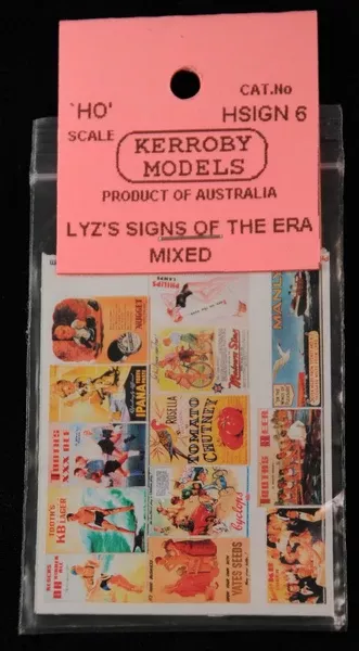KM-HSIGN06 Lyz’s Signs of the Era Mixed – Tooth’s, Cyclops, Nugget, Malvern Star (HO Scale)