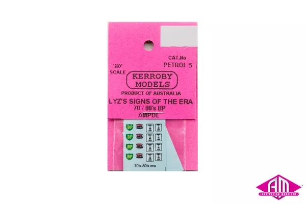 KM-Petrol5 – Lyz’s Signs of the Era – 70/80’s BP Ampol (HO Scale)