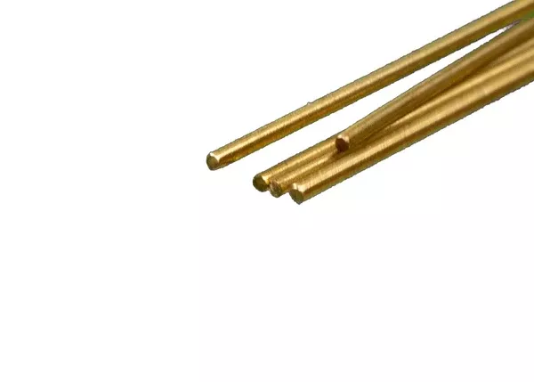 KRM-W012 - Brass Wire - Hard Drawn - 5pc (1.2mm dia x 300mm)