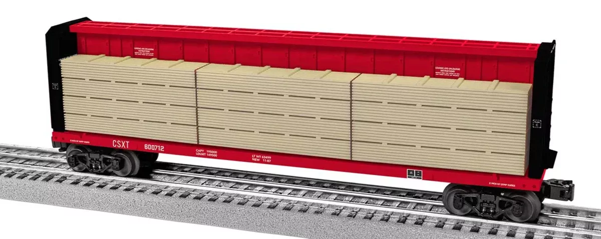 Lionel 2343072 CSX CENTERBEAM FLATCAR #600712 O SCALE NEW