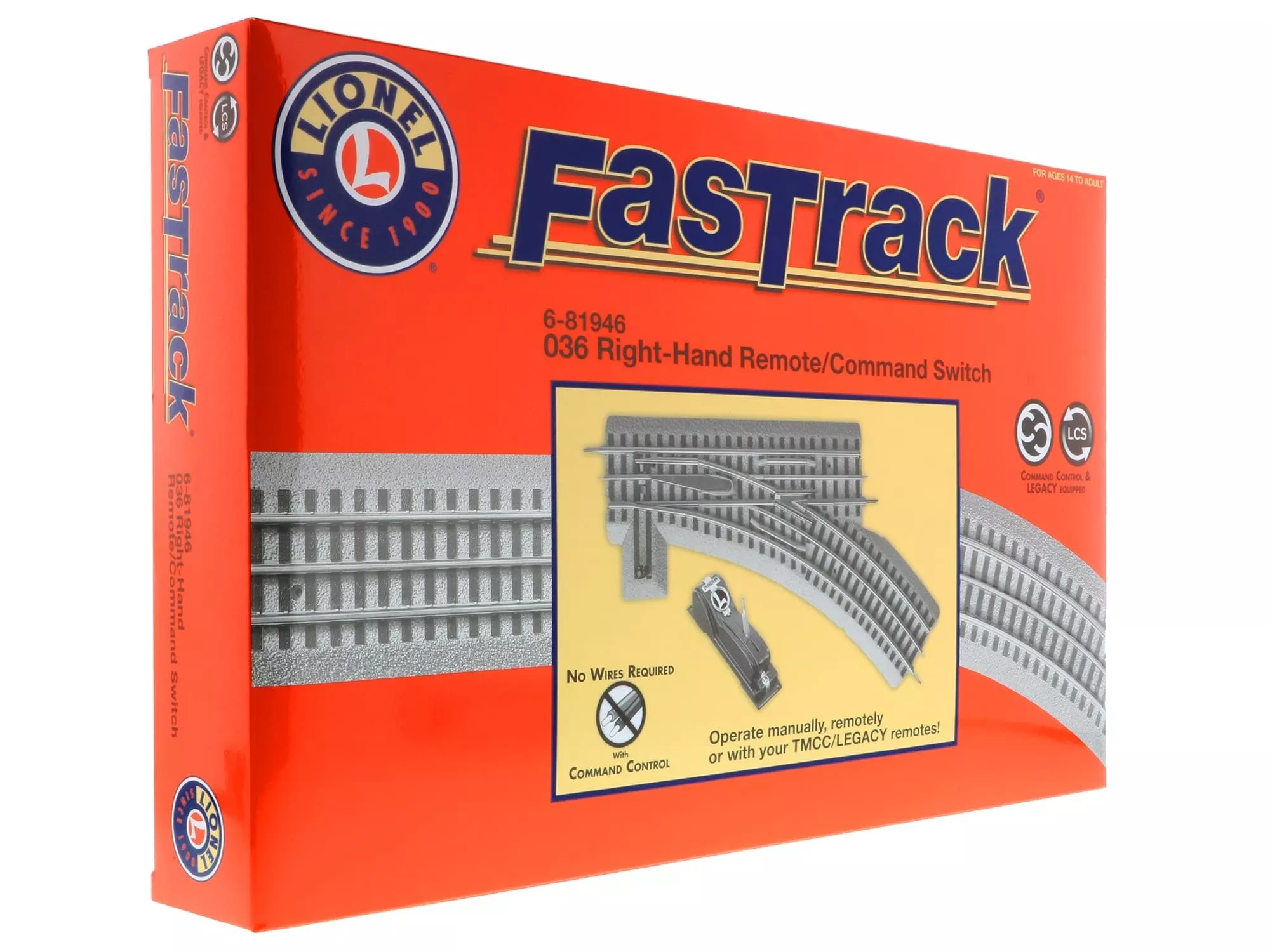 Lionel 681946 O FasTrack Remote Command Switch - Right Hand