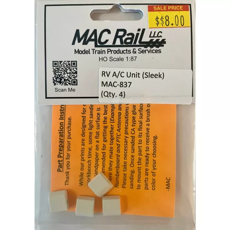 MAC RAIL MAC-837 RV A/C UNIT SLEEK (4 PACK)