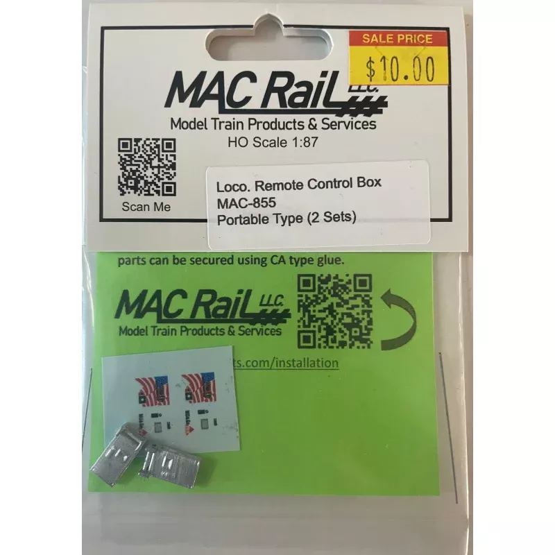 MAC RAIL MAC-855 LOCOMOTIVE PORTABLE REMOTE CONTROL BOX (2 SETS)