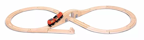 Melissa & Doug 703 Figure-8 Wooden Train Set