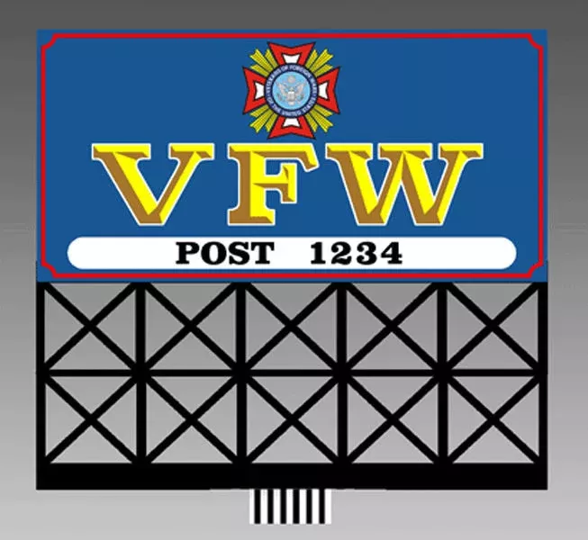 Miller Engineering 441252 Ho/N Vfw Billboard