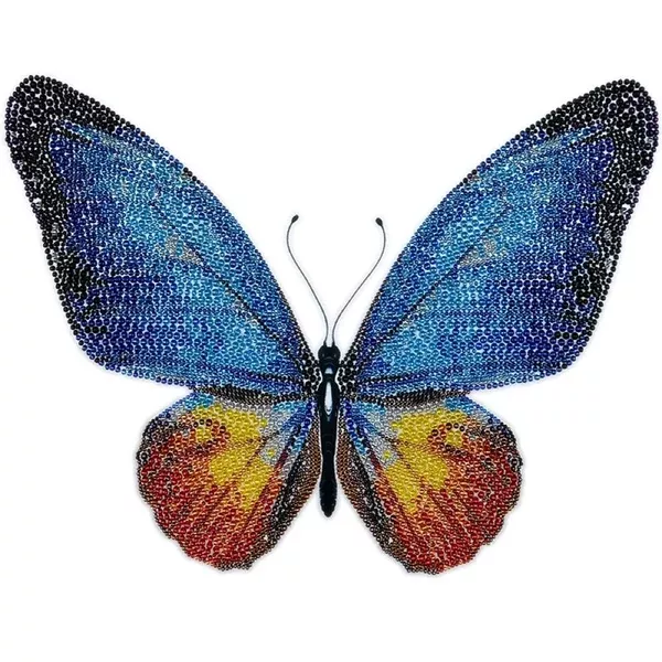 MiniArt Crafts 11017 Blue Butterfly Bead Embroidery Kit