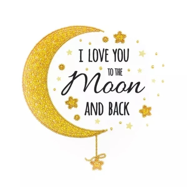 MiniArt Crafts 33007 Love You to the Moon and Back Bead Embroidery Kit