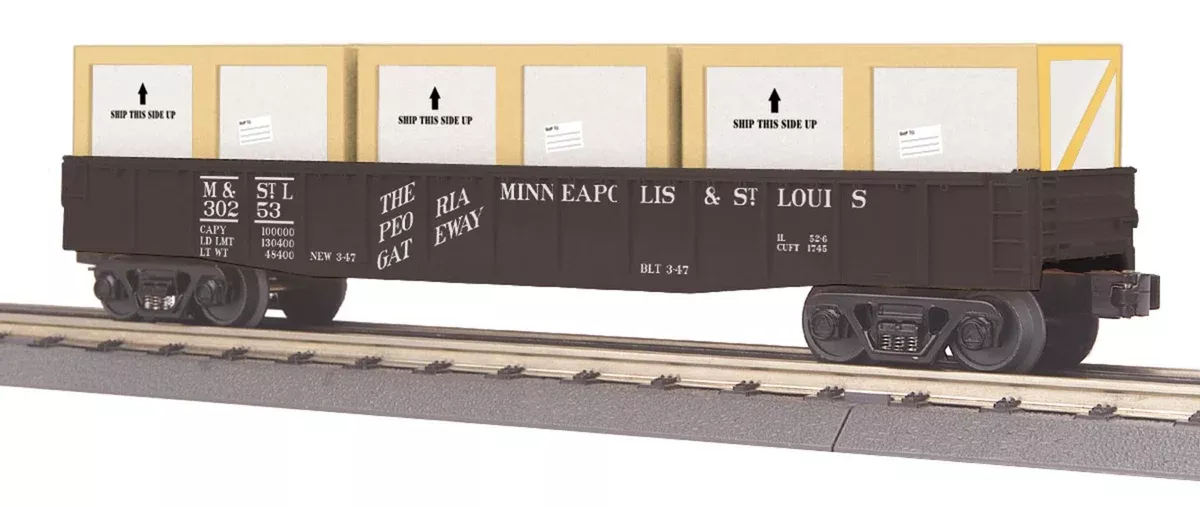 MTH Railking 30-72179 Chicago & North Western Gondola Car w/Crates O SCALE. NEW