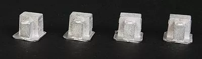 The N Scale Architect 20091 N Scale Roof HVAC (Air/Heating Unit) – Making A Scene(TM) — Style 3 (Unpainted Metal Castings) pkg(4)