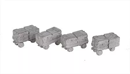 The N Scale Architect 20113 N Scale Brick Carts - Cast-Metal Kit -- pkg(4)