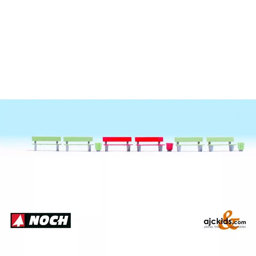 Noch 14848 - Benches and Wastebaskets