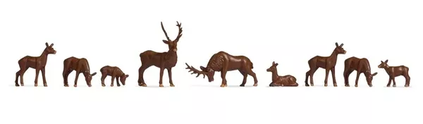 Noch 38211 N Scale Deer — pkg(9)
