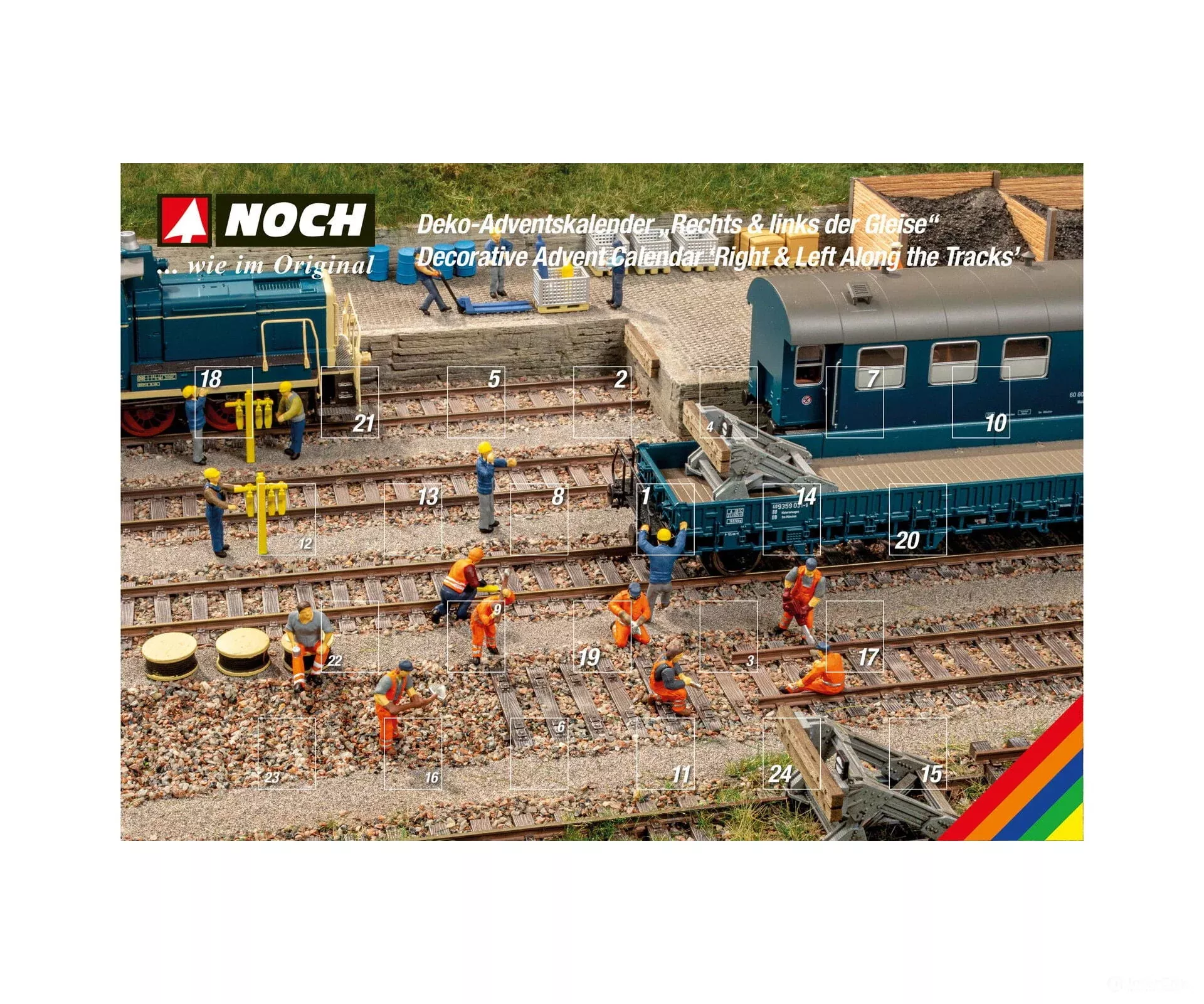Noch 65592 HO Decorative Advent Calendar ‘Right & Left Along the Tracks’
