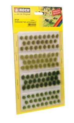 Noch 7127 Grass Tufts Light and Dark Green (104)