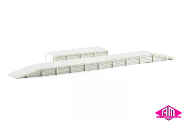 NSWGR Timber Face Platform – 3x Straight Extensions & 2 Ramps (HO Scale)