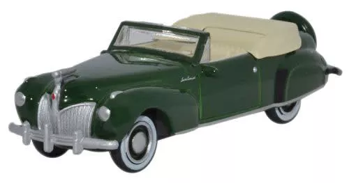 Oxford Diecast 87LC41002 HO 1941 Lincoln Continental Convertible Spode Green