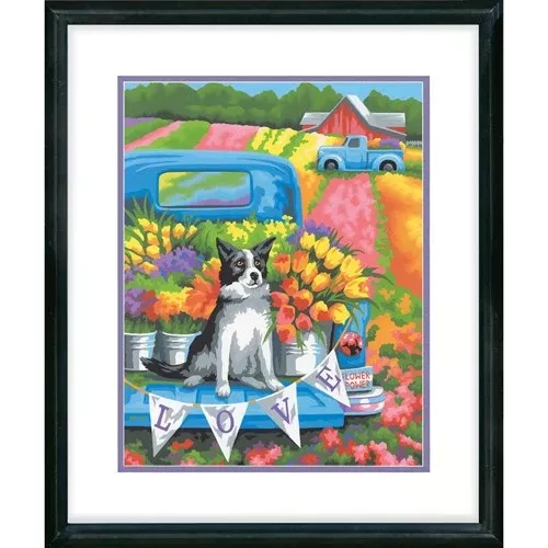 Paint Works Paint by Number 91775 Flower Power Dog
