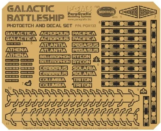 Paragrafix 133 1/4105 Battlestar Galactica: BS75 Spaceship Super Photo-Etch & De
