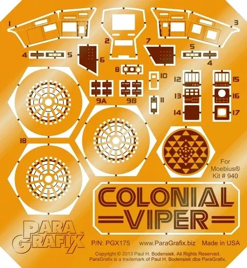 Paragrafix 175 1/32 Battlestar Galactica: Colonial Viper Mk I Fighter Photo-Etch