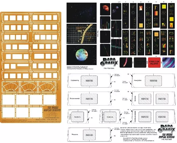 Paragrafix 184 1/32 Star Trek: USS Enterprise Bridge Display Screen Photo-Etch &