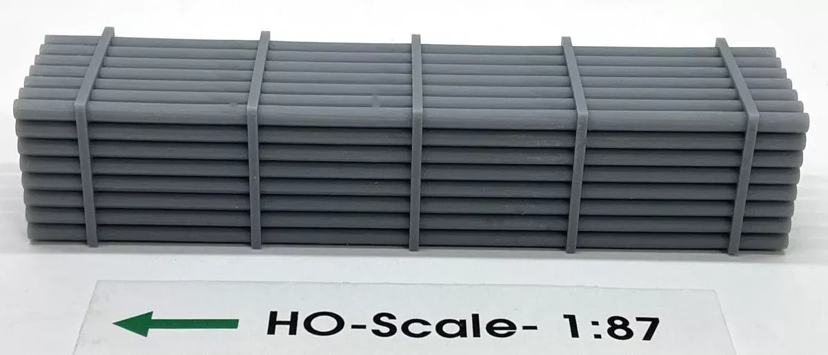 Phoenix Precision Models HO 31630 40' Steel Pipe Load 3-D Printed Kit, Unpainted (1)
