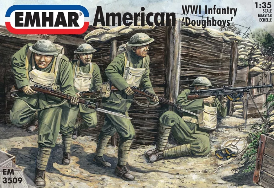 PKEM3509 American WWI Infantry ‘Doughboys’ Model Kit