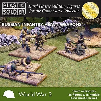 Plastic Soldier 1514 15mm WWII Russian Infantry (56) w/Heavy Weapons