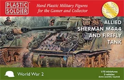 Plastic Soldier 7223 1/72 WWII Allied M4A4 Sherman/ Firefly Tank (3)