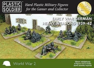 Plastic Soldier Co 1537 15mm Early War German Infantry (52) w/Heavy Weapons 1939-42