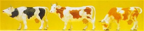 Preiser 65324 O Scale Animals Cows pkg(3)