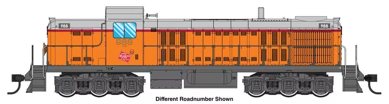 PREORDER Walthers Mainline HO 910-10717 Alco RSC2 Diesel Locomotive, Milwaukee Road #989