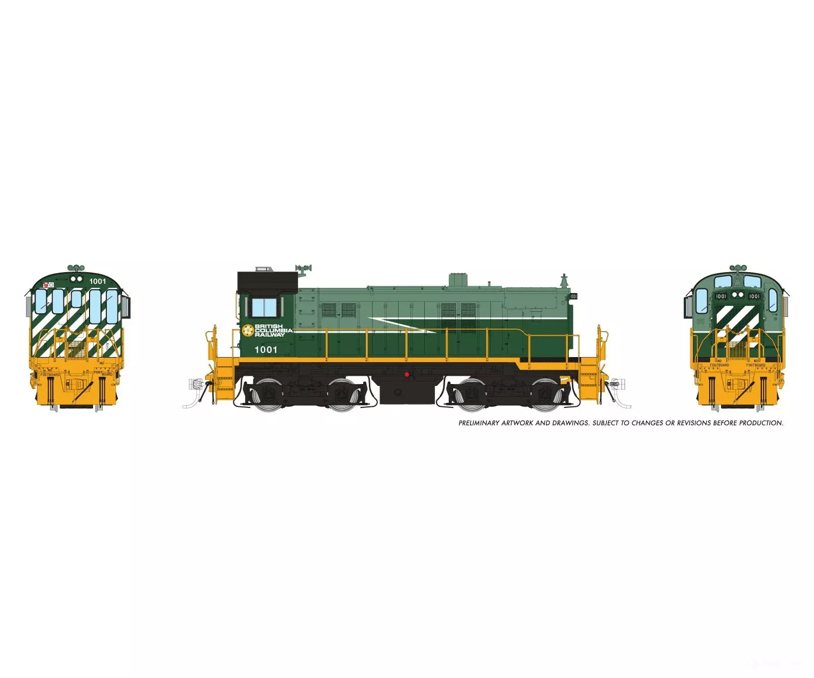 Rapido 036004 HO MLW S-13 (DC/Silent): BCR - Green Lightning Stripe Scheme: #1001