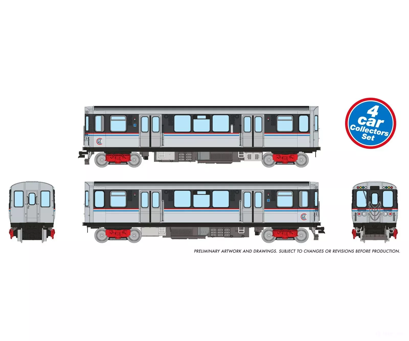 Rapido 588001 N CTA 2600-series L 4-Car Set (DC/Silent): As Delivered Scheme