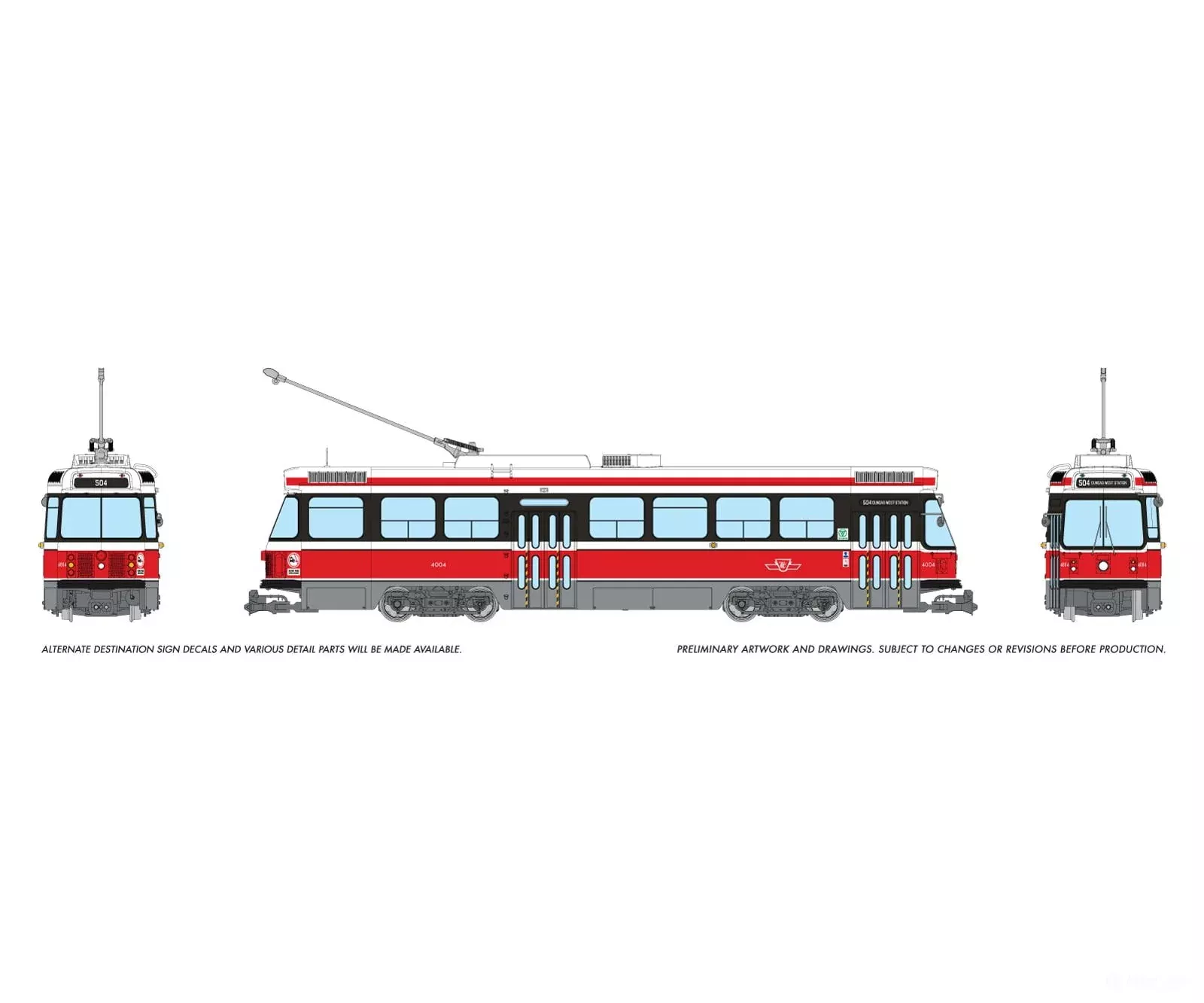 Rapido 702001 HO CLRV (DC/Silent): TTC – Early Scheme: #4004