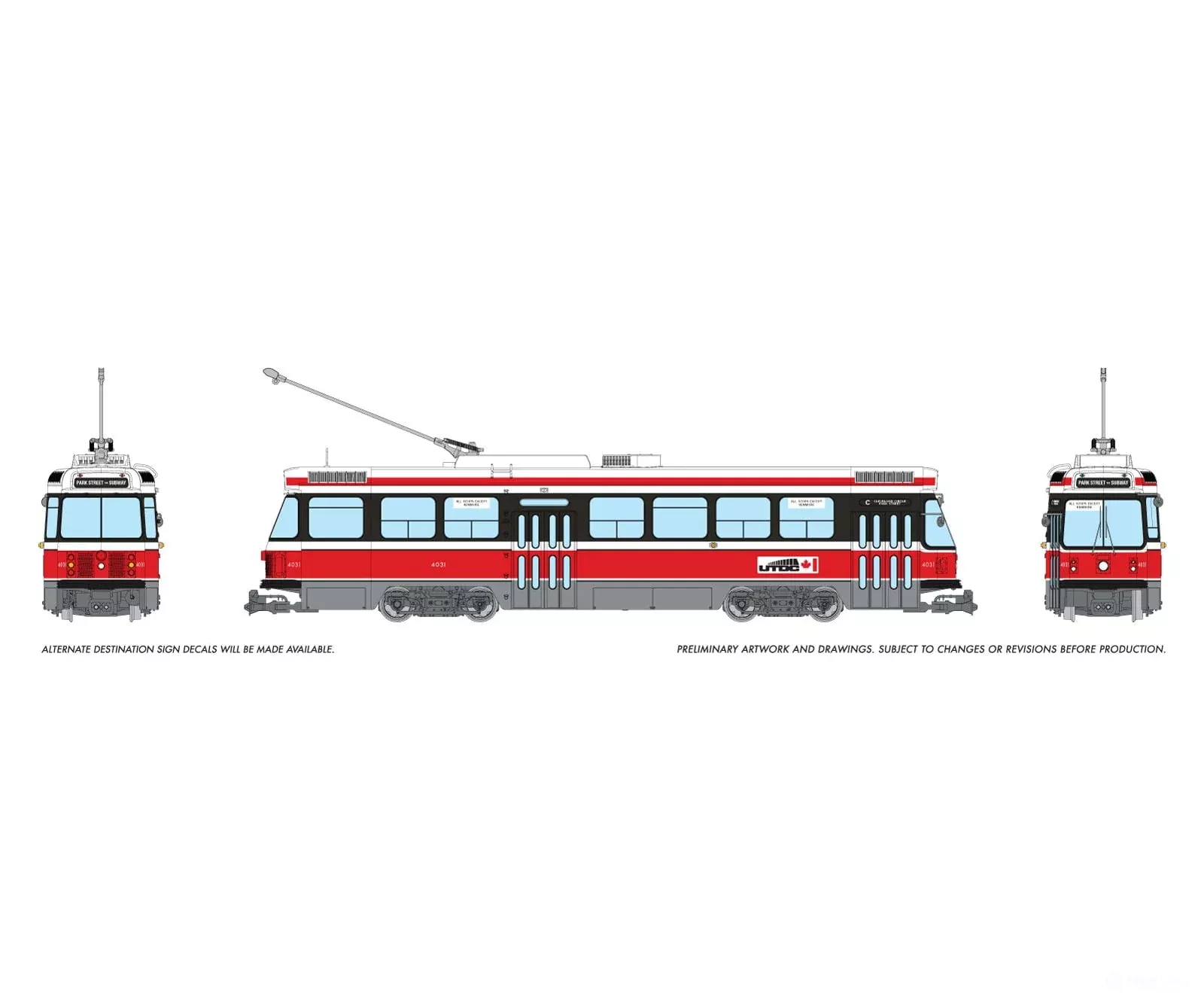 Rapido 702508 HO CLRV (DC/DCC/Sound): Boston UTDC Demonstrator: #4031