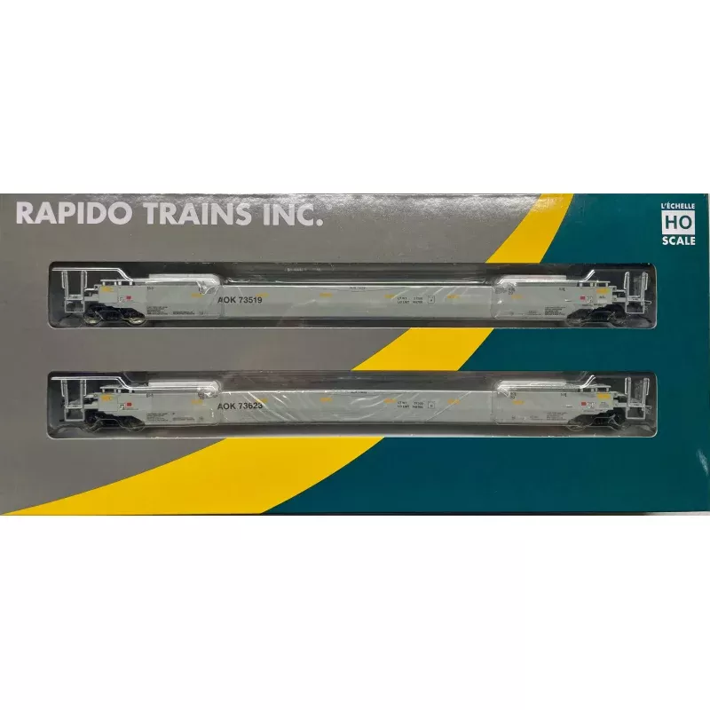RAPIDO GUNDERSON 53' HUSKY STACK WELL CAR (2 PACK) - AOK
