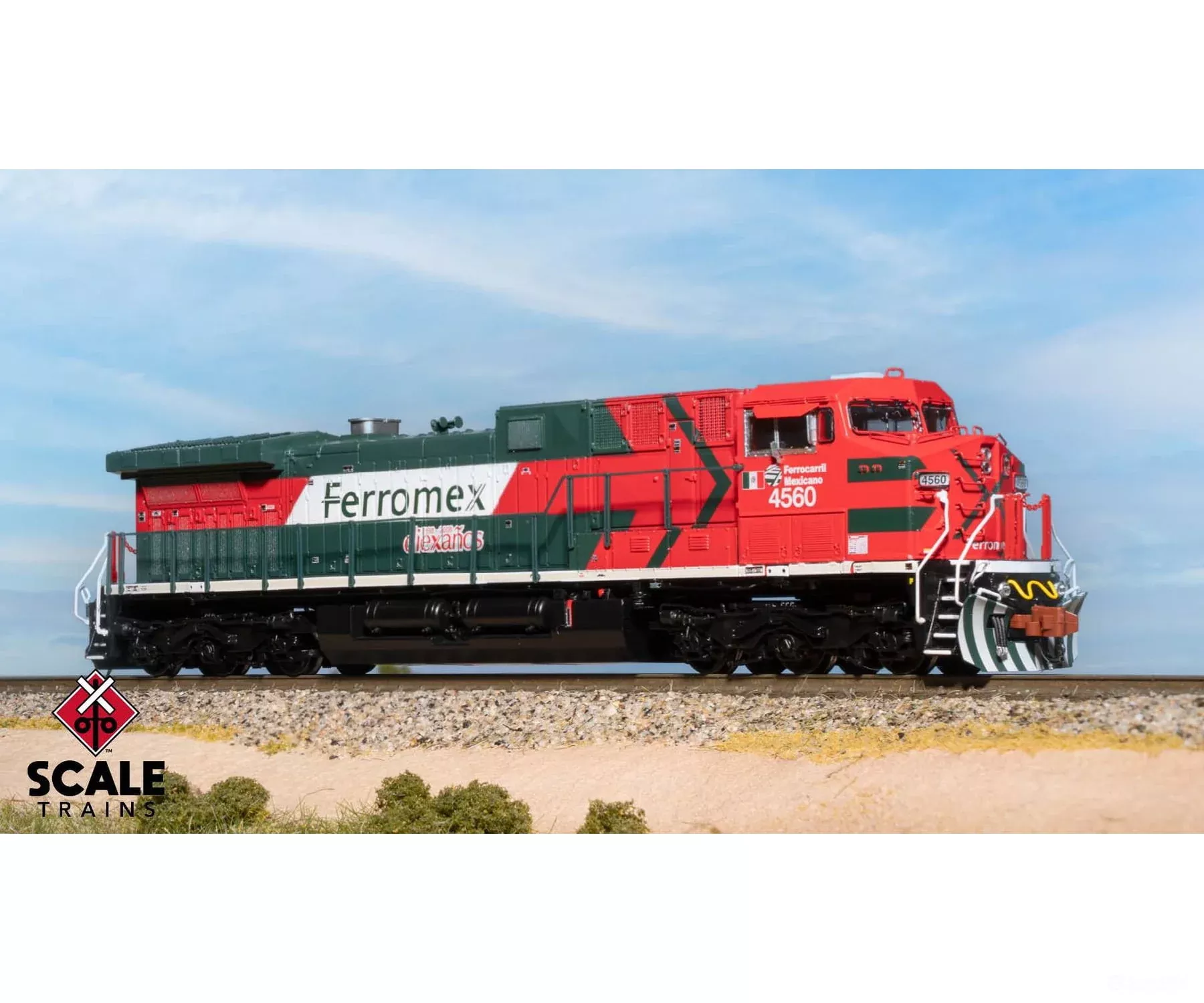 ScaleTrains SXT40625 Rivet Counter N Scale GE AC4400CW, Ferromex/Diabla/Diexanos 4560 DCC & Sound Equipped