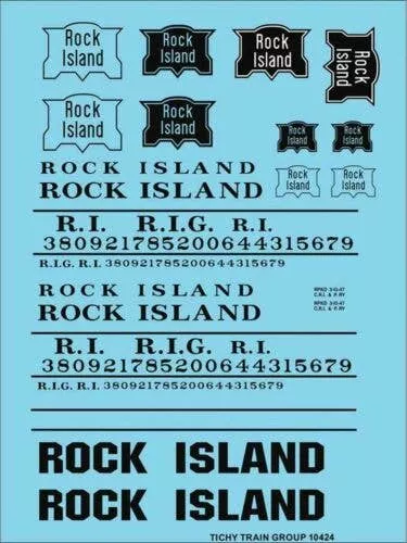 Tichy Train Group N 10424N Railroad Decal Set, Rock Island Roadname Set (black)