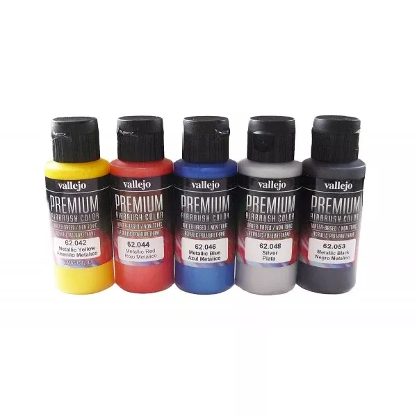 Vallejo 62103 Premium Color Metallics 5 Color Set