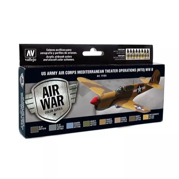 Vallejo 71183 Air US Army Air Corps Mediterranean Theater of Operations Paint Set
