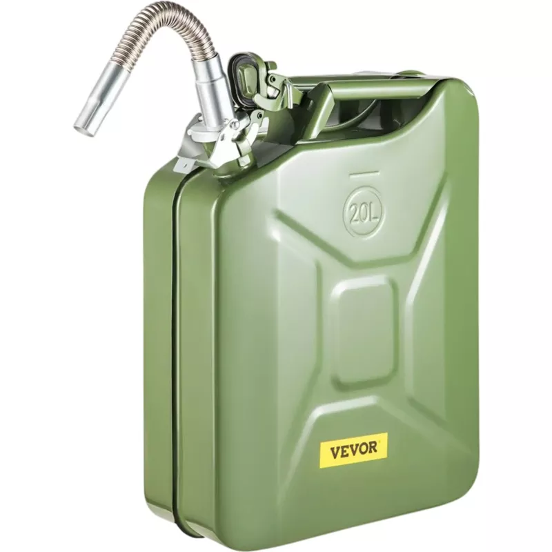 Vevor Jerry Can 5.3 Gallon 20 L Portable Fuel Can with Flexible Spout Green New