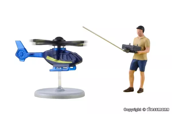 Viessmann – 1563 -eMotion Amateur Pilot with Helicopter Operated by Remote Control (HO Scale)