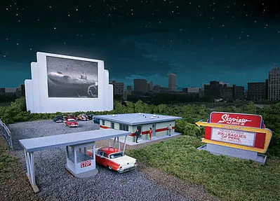 Walthers Cornerstone 3478 HO Skyview Drive-In Theater Kit