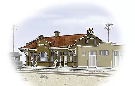 Walthers Cornerstone 3803 N Santa Fe-Style Brick Depot Kit