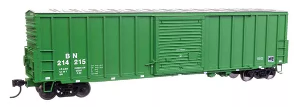 Walthers Mainline HO 46001 50' ACF Exterior Post Dreadnaught End Plate B Boxcar, Burlington Northern #214215